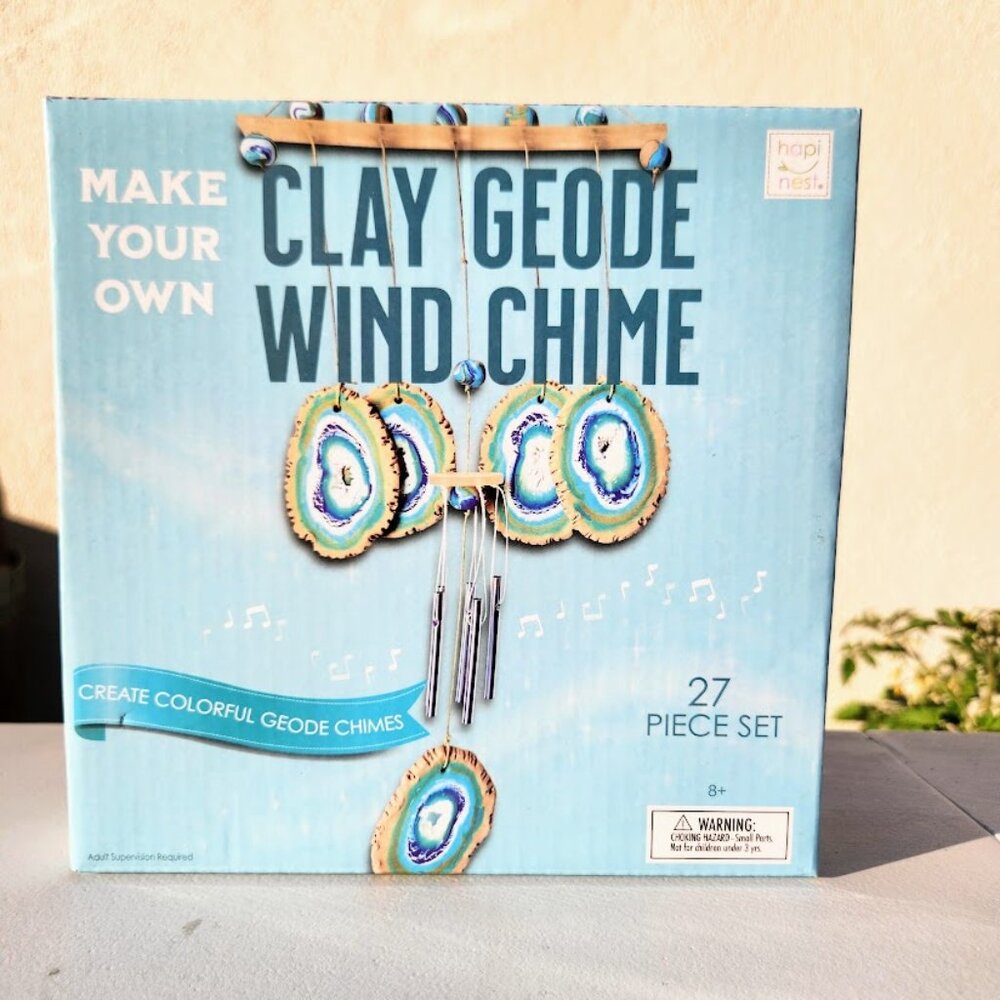 NEW Make Your Own Clay Geode Wind Chime DIY Craft Kit Toy CHRISTMAS GIFT Stocki